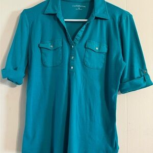 Croft & Barrow Turquoise Polo Shirt